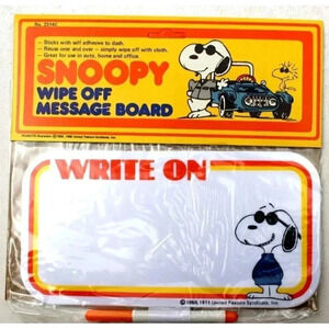 Sealed Vintage 1971 Peanuts Snoopy Wipe-Off Memo Message Board Dry Joe Cool NOS
